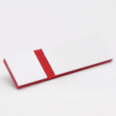 GRAVOGLAS 2 SURFACE HVIT BLANK-RØD 1,6 MM