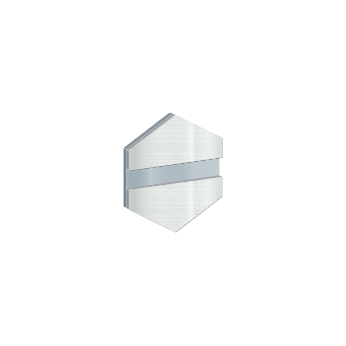 COLORED ALUMINUM SØLV SILKESMATT-ALUMINIUM 0,6 MM
