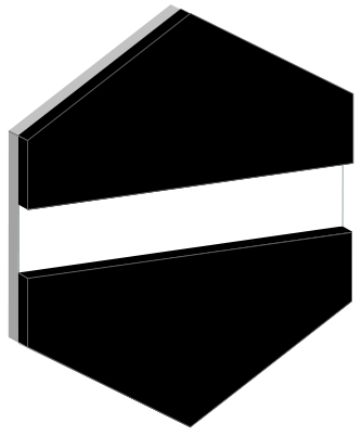 GRAVOPLY 1 SORT-HVIT 0,8 MM