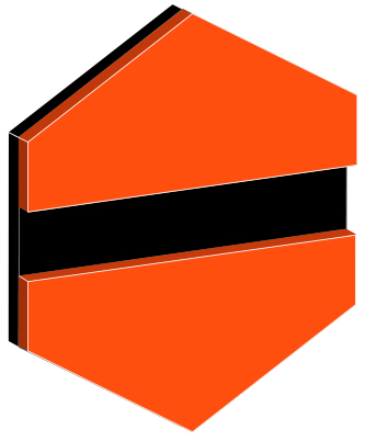 GRAVOPLY 1 ORANSJE-SORT 1,6 MM