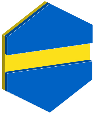 GRAVOPLY 1 AZUREBLÅ-GUL 1,6 MM