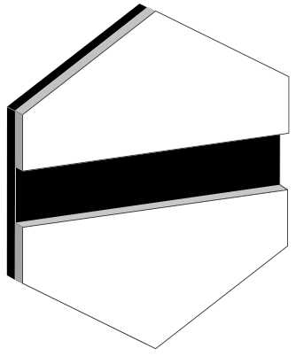 GRAVOGLAS 2 SURFACE HVIT BLANK-SORT 1,6 MM