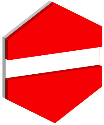 GRAVOGLAS 2 SURFACE RØD BLANK-HVIT 1,6 MM
