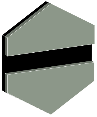 GRAVOGLAS 2 SURFACE SØLV-SORT 1,6 MM