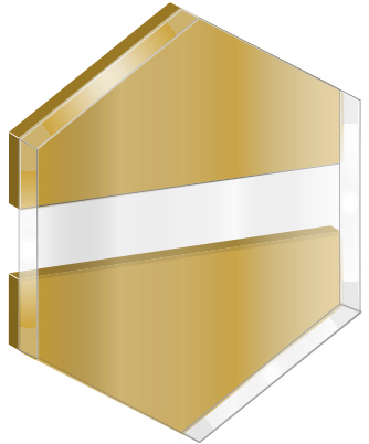 GRAVOGLAS 2 SUBSURFACE KLAR BLANK-GULL 1,6 MM
