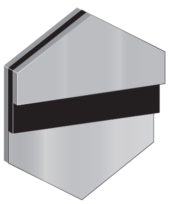 GRAVOSTRAL SØLV-SORT-SØLV 1,5 MM