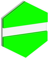 GRAVOPLY 2 EPLEGRØNN-HVIT 1,5 MM