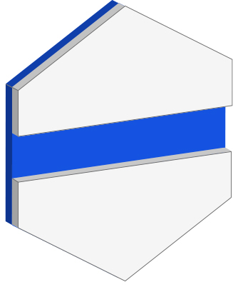 GRAVOPLY 2 HVIT-AZUREBLÅ 1,5 MM
