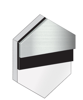 GRAVOPLY 3C ALUMINIUM-SORT-HVIT 1,6 MM