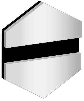 GRAVOLASE METALLICS SØLV BLANK-SORT 1,6 MM
