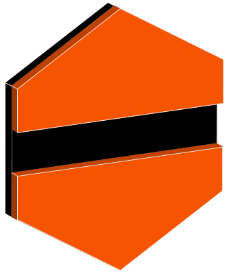 GRAVOGLAS 2 SURFACE ORANSJE MATT-SORT 1,6 MM