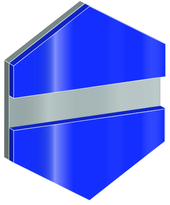 COLORED ALUMINUM BLÅ BLANK-ALUMINIUM 0,6 MM