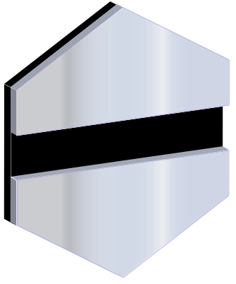 GRAVOLASE METALLICS SØLV BLANK-SORT 1,3 MM