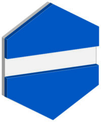 GRAVOPLY LASER BLÅ-HVIT 1,6 MM