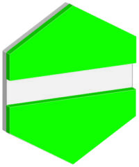 GRAVOPLY LASER EPLEGRØNN-HVIT 1,6 MM
