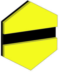 FLEXILASE GUL-SORT 0,25 MM  (610 X 305MM)