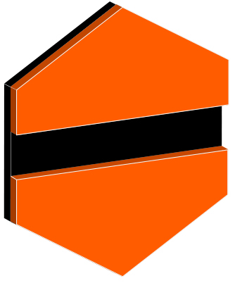 FLEXILASE ORANSJE-SORT 0,25 MM